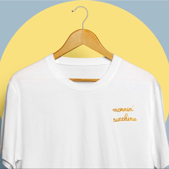 Salty Cold Brew Tops - ‘Mornin’ Sunshine’ Embroidered Tee
